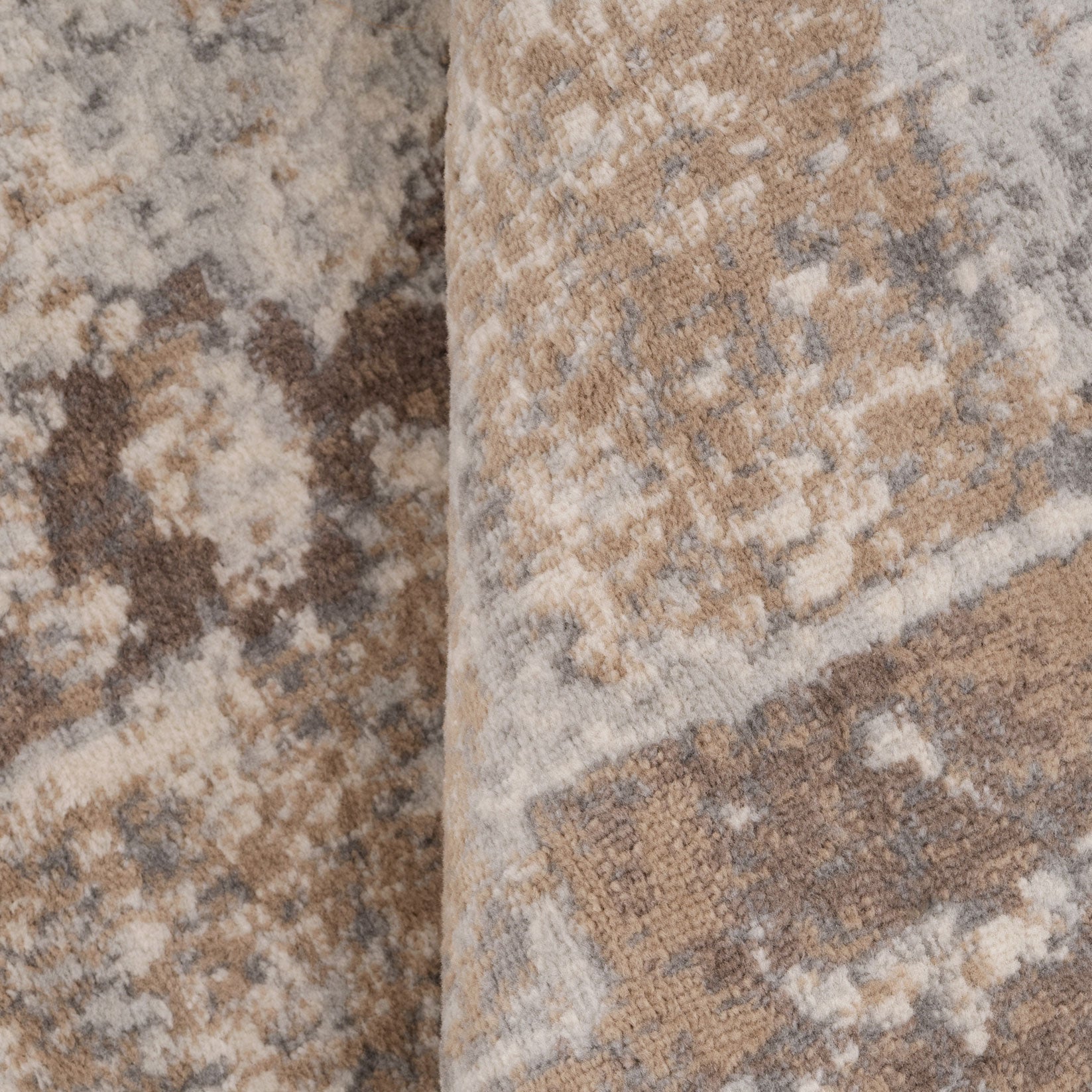 Chic Beige Area Rug | Distressed Design for Elegant Living Room Decor 7
