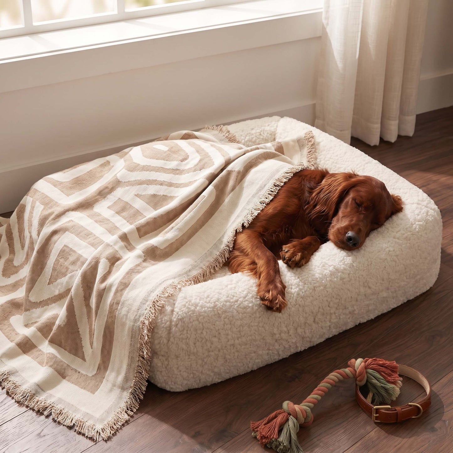 Chic Geometric Boho Sofa Cover with 360-Degree Protection | Stylish & Easy Maintenance for Pet-Friendly Homes 6