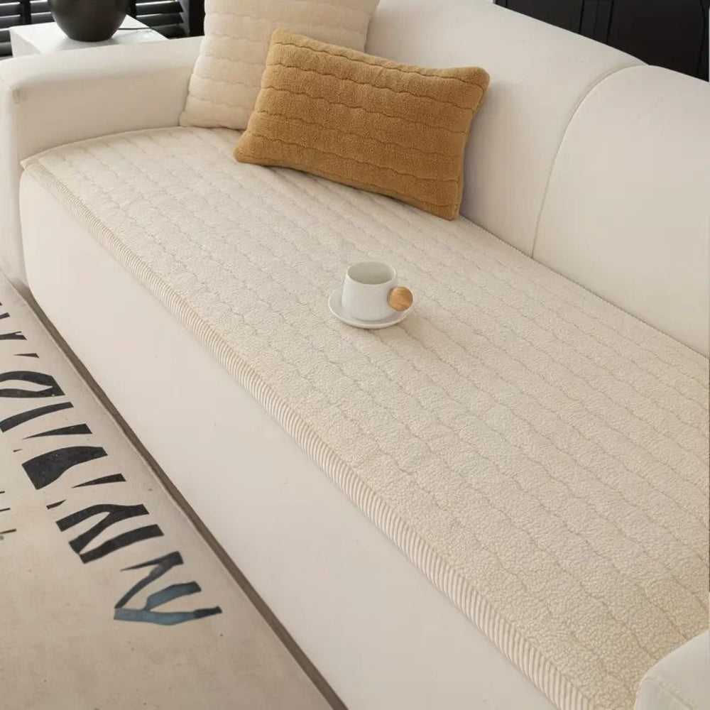 Chic Thick Plush Couch Cover | Soft Microfiber Slipcover with Non-Slip Backing | Pet-Friendly Protection for Furniture 6