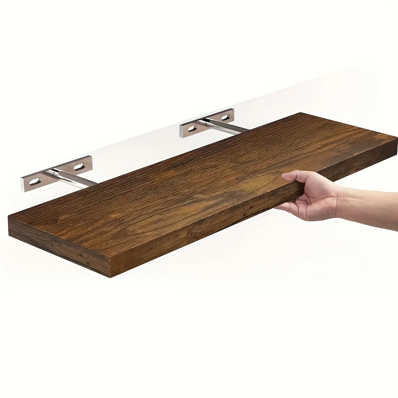 Classic Solid Wood Wall Shelf | Space-Saving Floating Design for Stylish Storage and Display 7