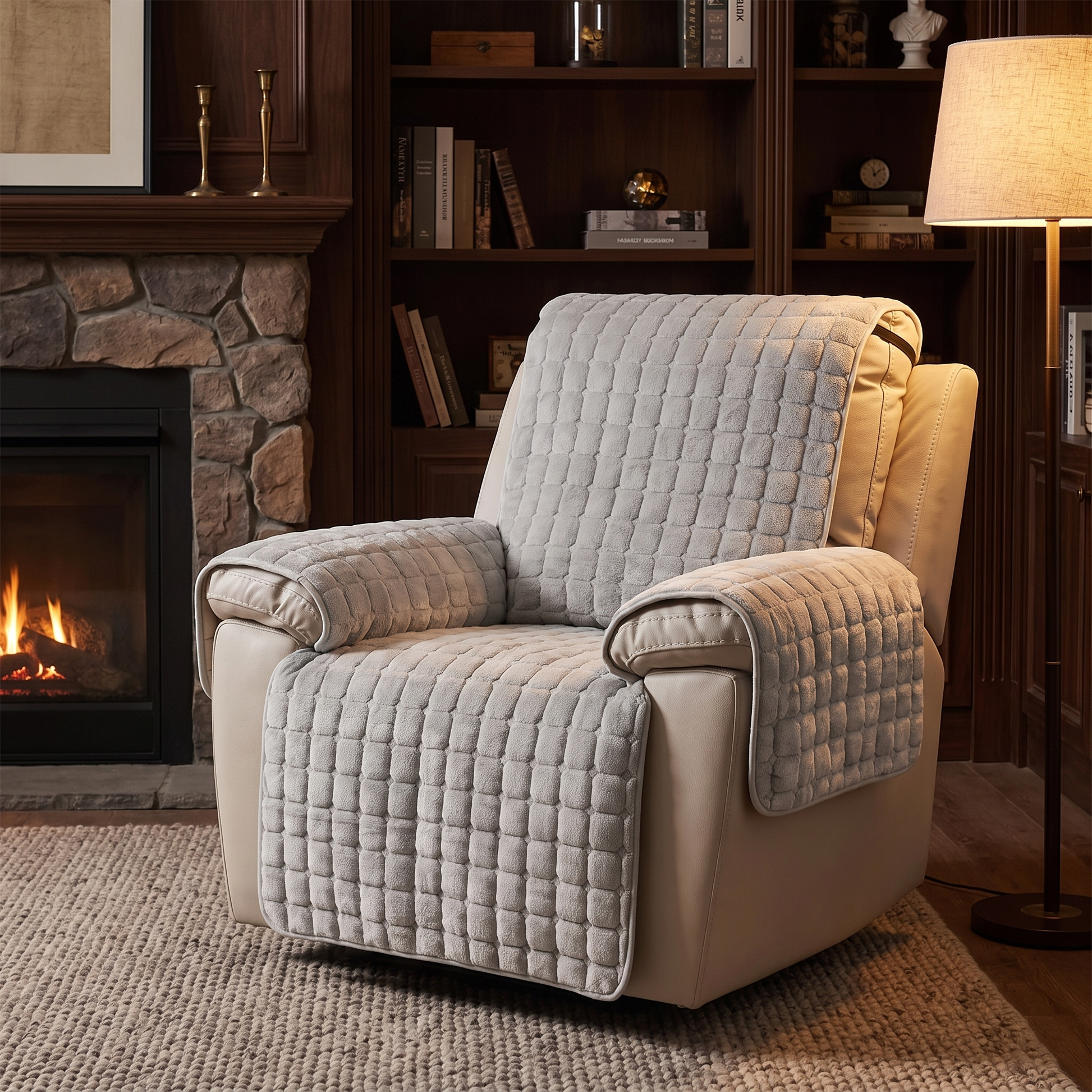 Comfort Cover | Quilted Recliner Chair Slipcover with Non-Slip Fit | Stylish Protection for Everyday Use 0