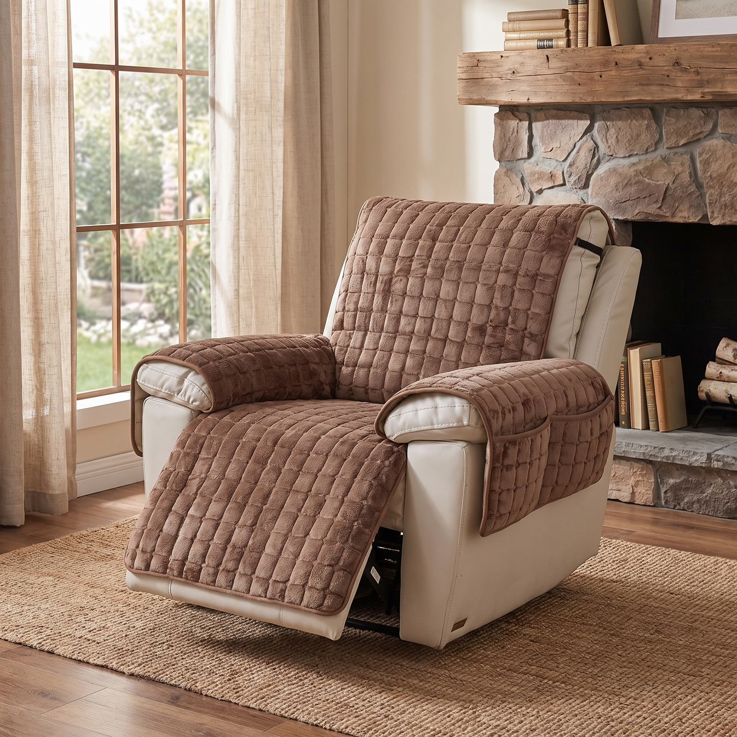 Comfort Cover | Quilted Recliner Chair Slipcover with Non-Slip Fit | Stylish Protection for Everyday Use 1