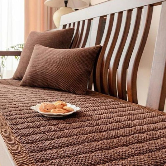 Comfort Essentials | Corduroy Couch Seat Pad with Soft Texture | Machine-Washable Cover for Everyday Comfort 0