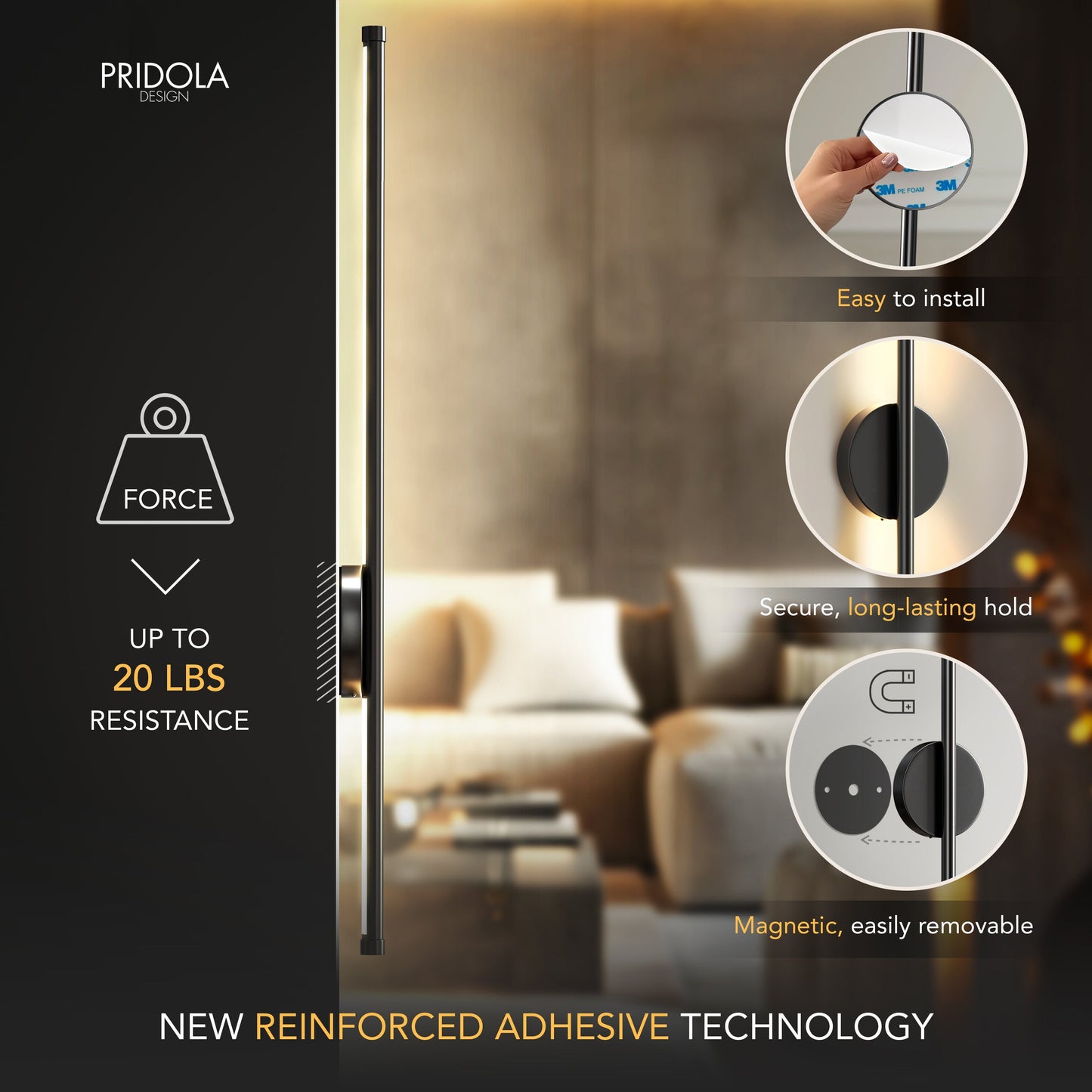 Contemporary Wireless Wall Lights | Adjustable Brightness Sconces for Indoor & Outdoor Versatility 4