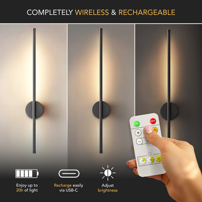 Contemporary Wireless Wall Lights | Adjustable Brightness Sconces for Indoor & Outdoor Versatility 6