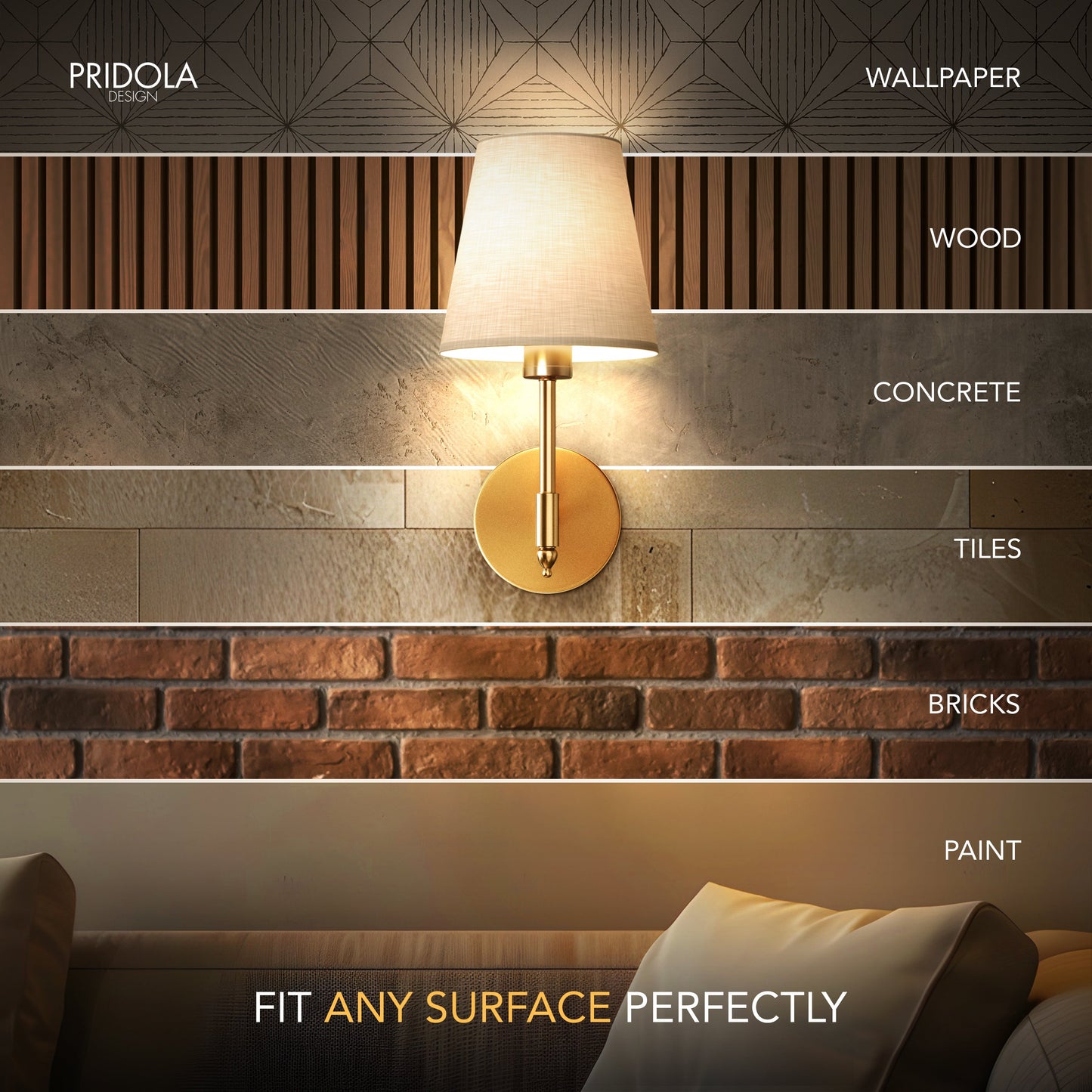 Contemporary Wireless Wall Sconce Lighting with Adjustable Brightness | Modern Design for Effortless Home Illumination 4