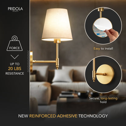 Contemporary Wireless Wall Sconce Lighting with Adjustable Brightness | Modern Design for Effortless Home Illumination 5