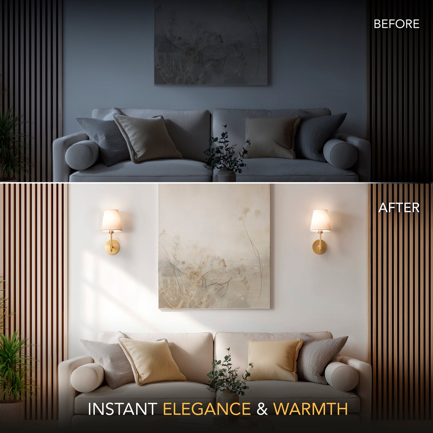 Contemporary Wireless Wall Sconce Lighting with Adjustable Brightness | Modern Design for Effortless Home Illumination 6