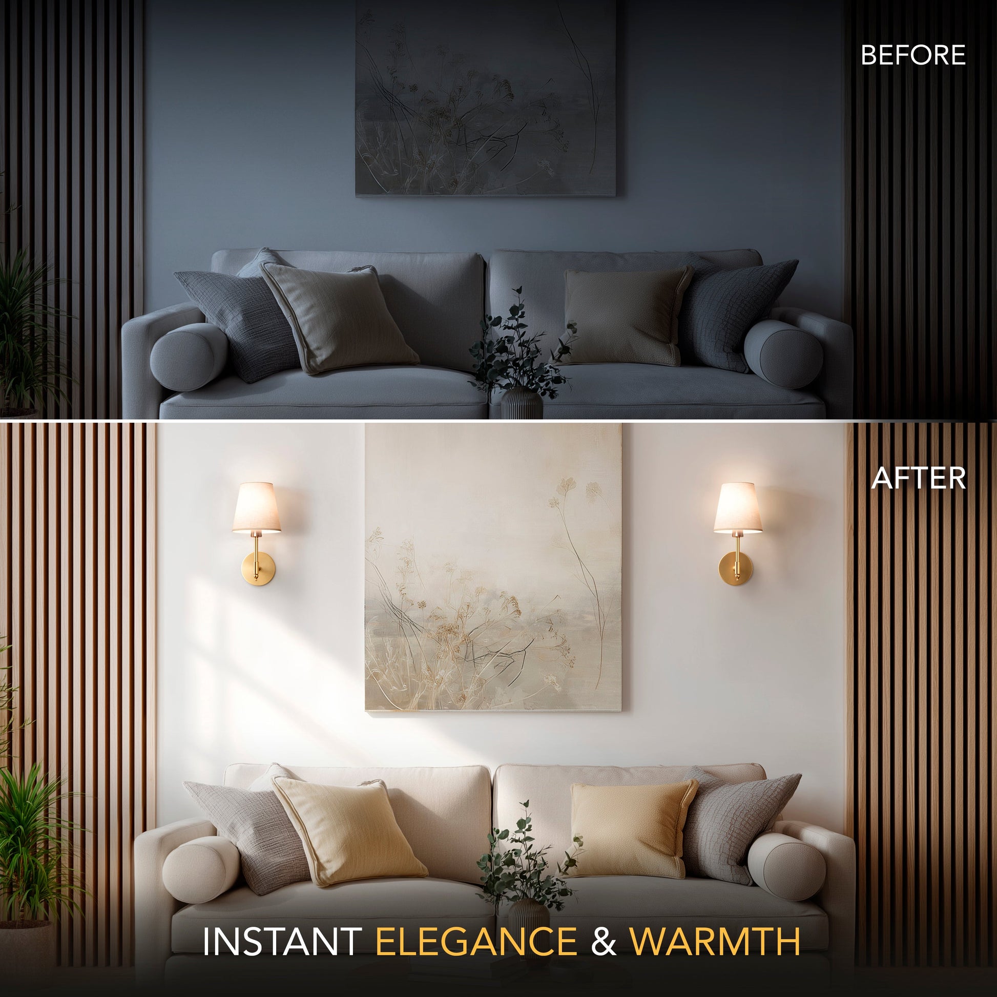Contemporary Wireless Wall Sconce Lighting with Adjustable Brightness | Modern Design for Effortless Home Illumination 6