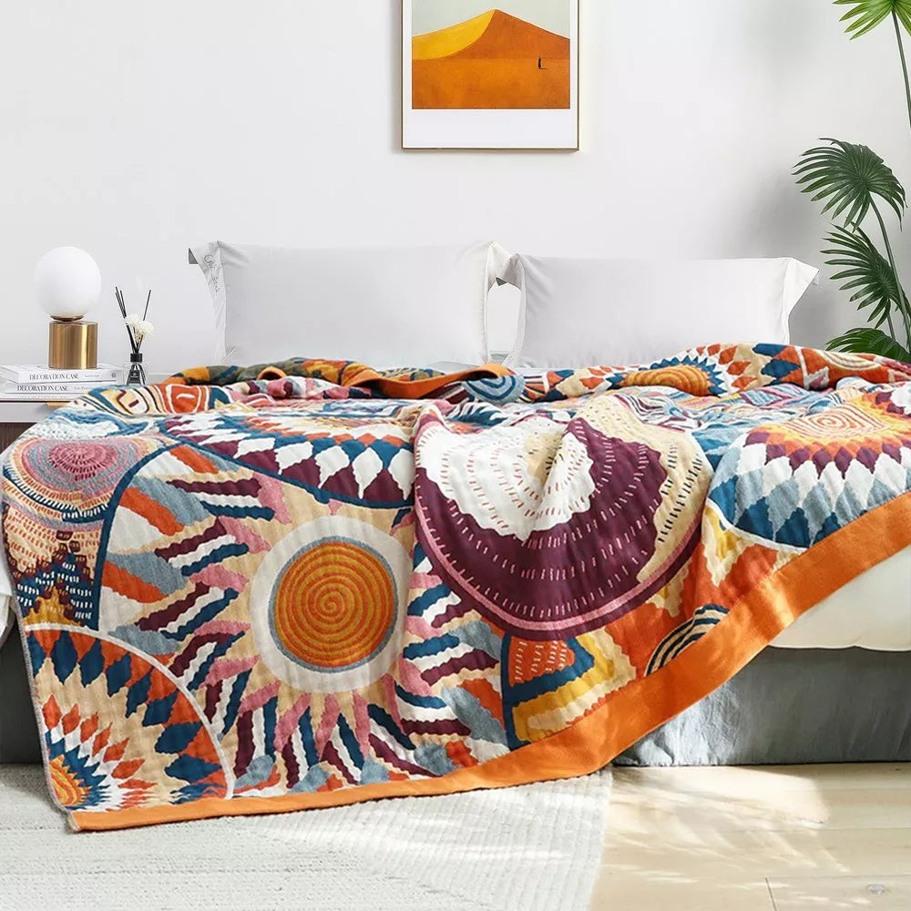Cozy Comfort | Cotton Blanket with Lightweight Design | Versatile All-Season Throw for Home and Travel 3