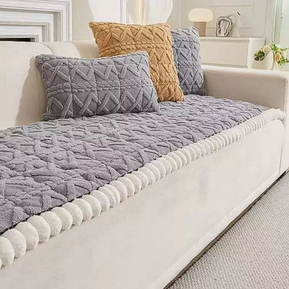 Cozy Comfort | Plush Couch Protector Cover with Anti-Slip Backing | Stylish Pet Couch Cover for Dog and Cat Protection 2