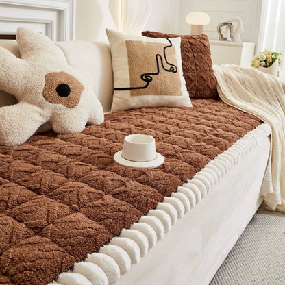 Cozy Comfort | Plush Couch Protector Cover with Anti-Slip Backing | Stylish Pet Couch Cover for Dog and Cat Protection 7