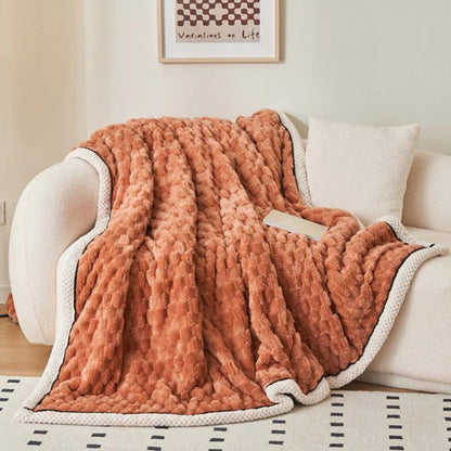 Cozy Haven | Cloud Cuddle Blanket with Bubble-Textured Sherpa Fleece | Year-Round Comfort for Ultimate Relaxation 1