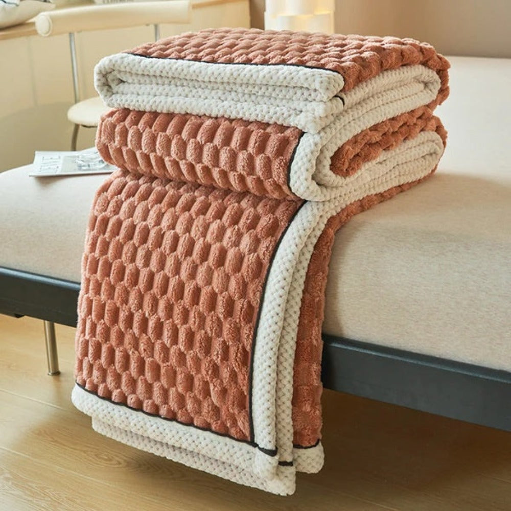 Cozy Haven | Cloud Cuddle Blanket with Bubble-Textured Sherpa Fleece | Year-Round Comfort for Ultimate Relaxation 2