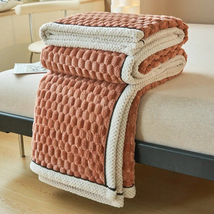 Cozy Haven | Cloud Cuddle Blanket with Bubble-Textured Sherpa Fleece | Year-Round Comfort for Ultimate Relaxation 2