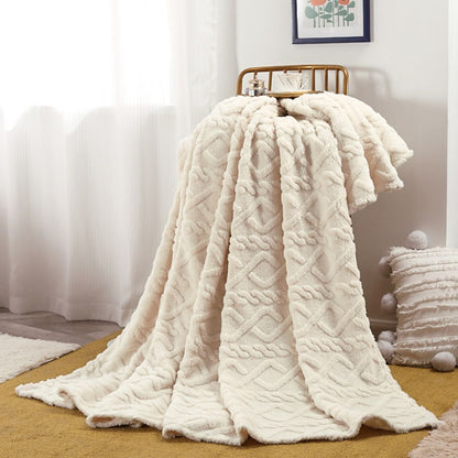 Cozy Haven | Plush Fleece Throw Blanket with Unique 3D Design | Ultimate Comfort for All Seasons 0