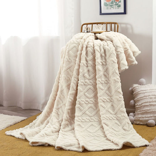 Cozy Haven | Plush Fleece Throw Blanket with Unique 3D Design | Ultimate Comfort for All Seasons 0