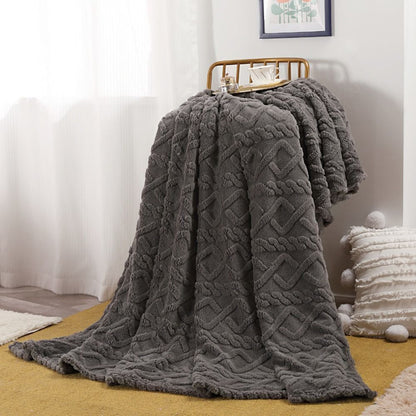 Cozy Haven | Plush Fleece Throw Blanket with Unique 3D Design | Ultimate Comfort for All Seasons 14