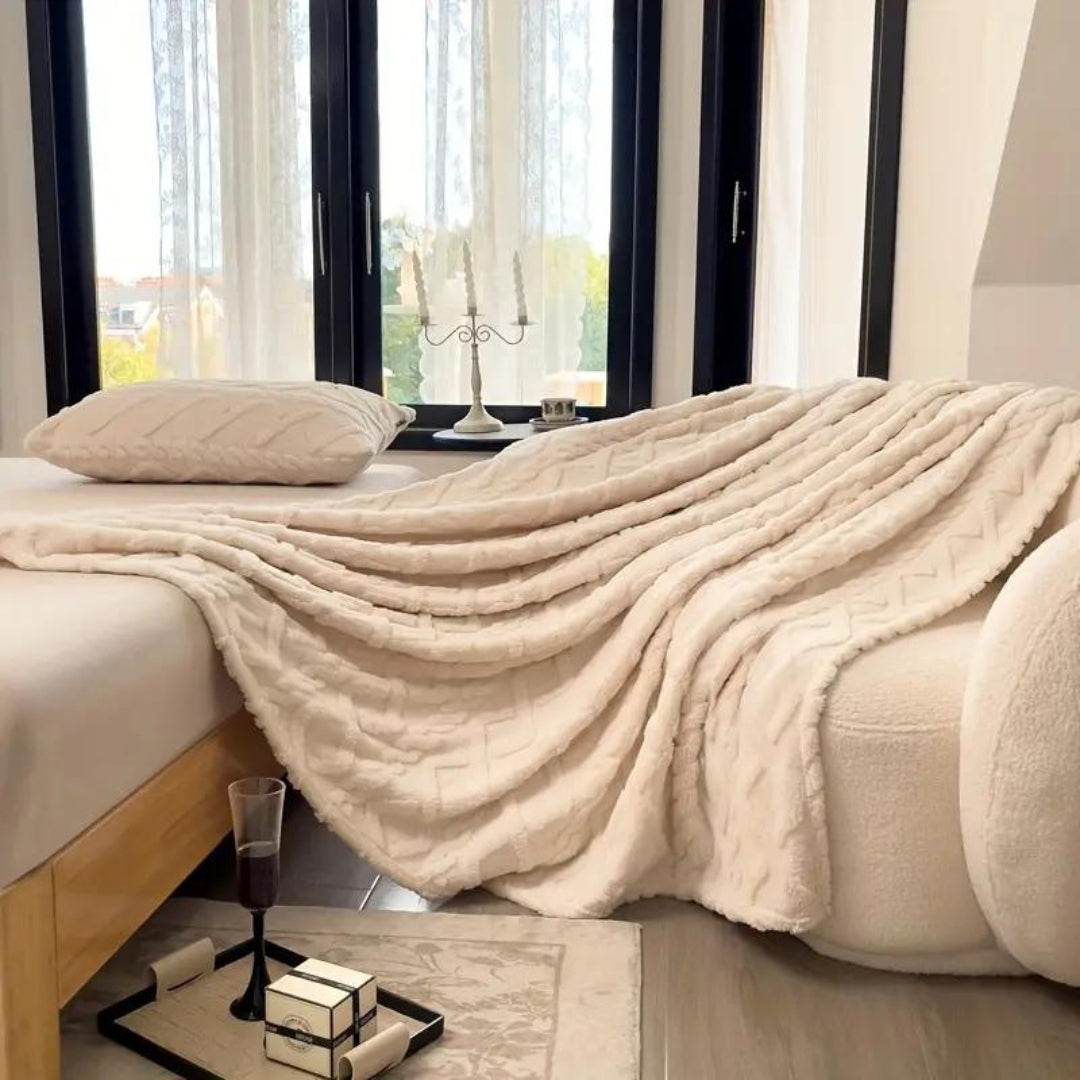 Cozy Haven | Plush Fleece Throw Blanket with Unique 3D Design | Ultimate Comfort for All Seasons 2