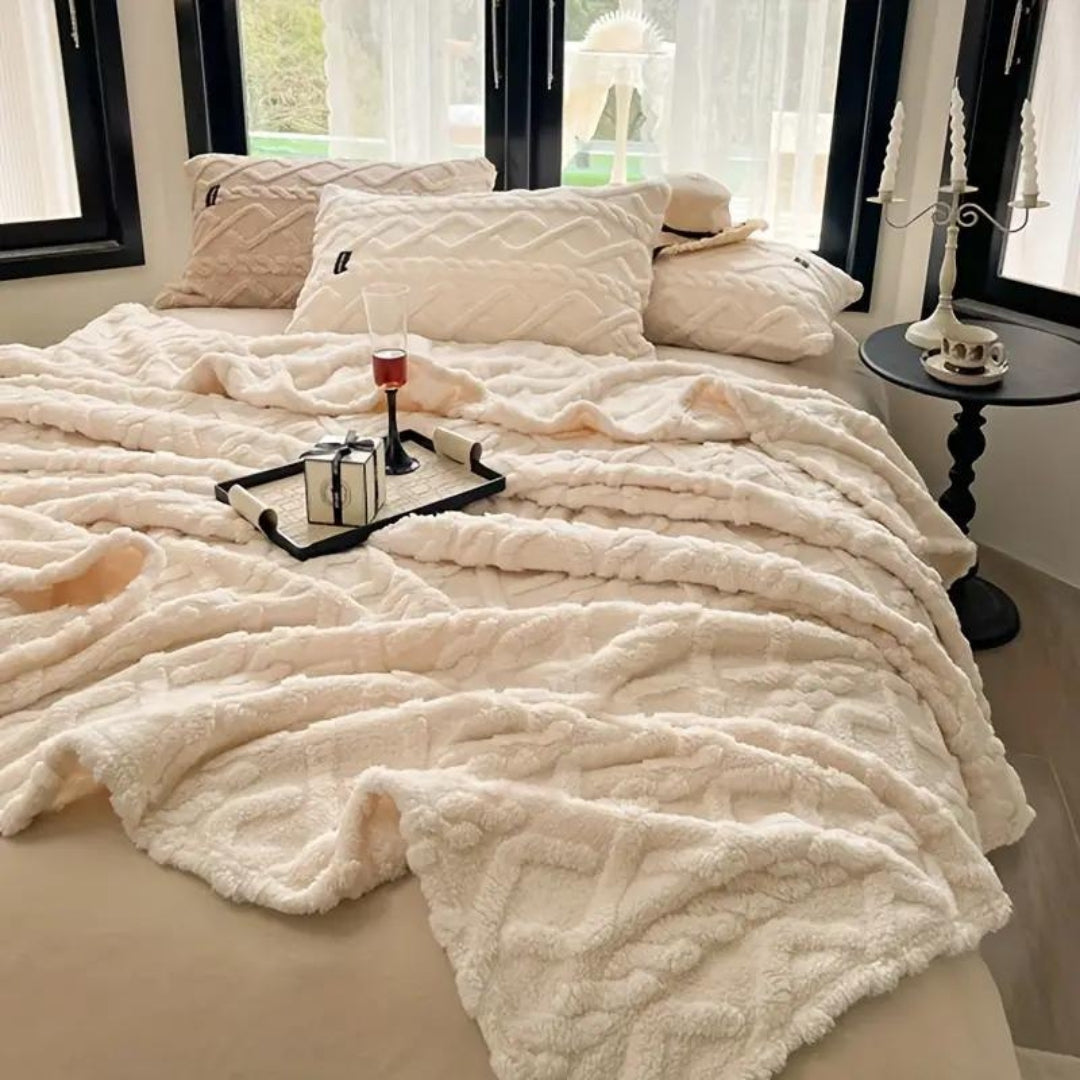 Cozy Haven | Plush Fleece Throw Blanket with Unique 3D Design | Ultimate Comfort for All Seasons 5
