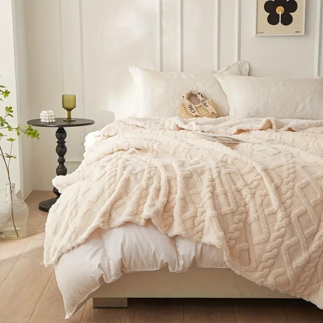 Cozy Haven | Plush Fleece Throw Blanket with Unique 3D Design | Ultimate Comfort for All Seasons 6
