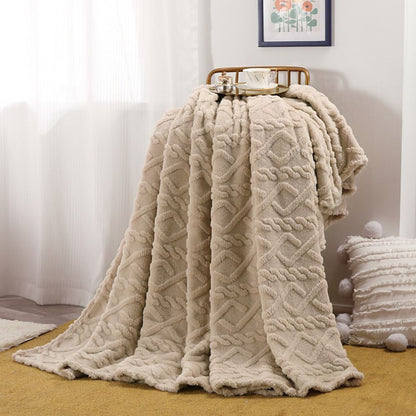 Cozy Haven | Plush Fleece Throw Blanket with Unique 3D Design | Ultimate Comfort for All Seasons 7