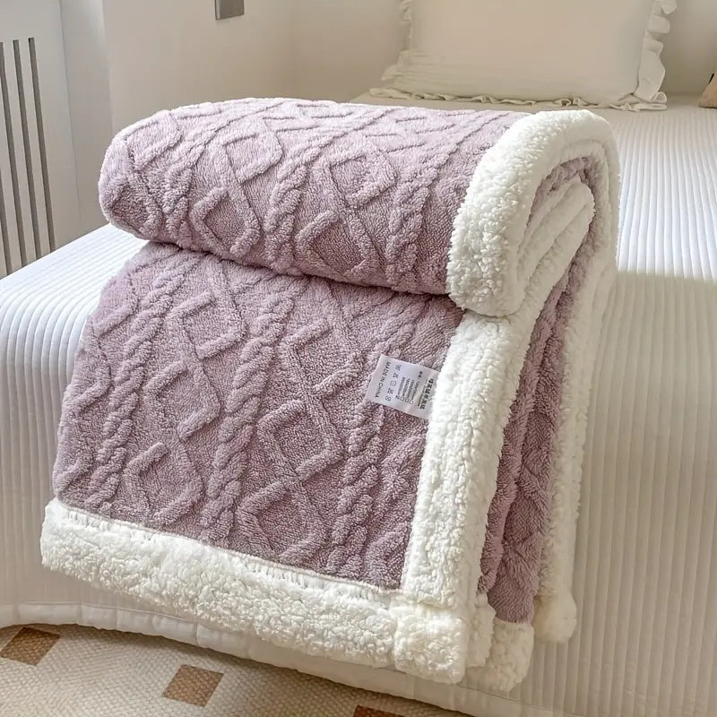 Cozy Haven | Reversible Throw Blanket with Plush Sherpa Softness | Year-Round Comfort for All Seasons 10