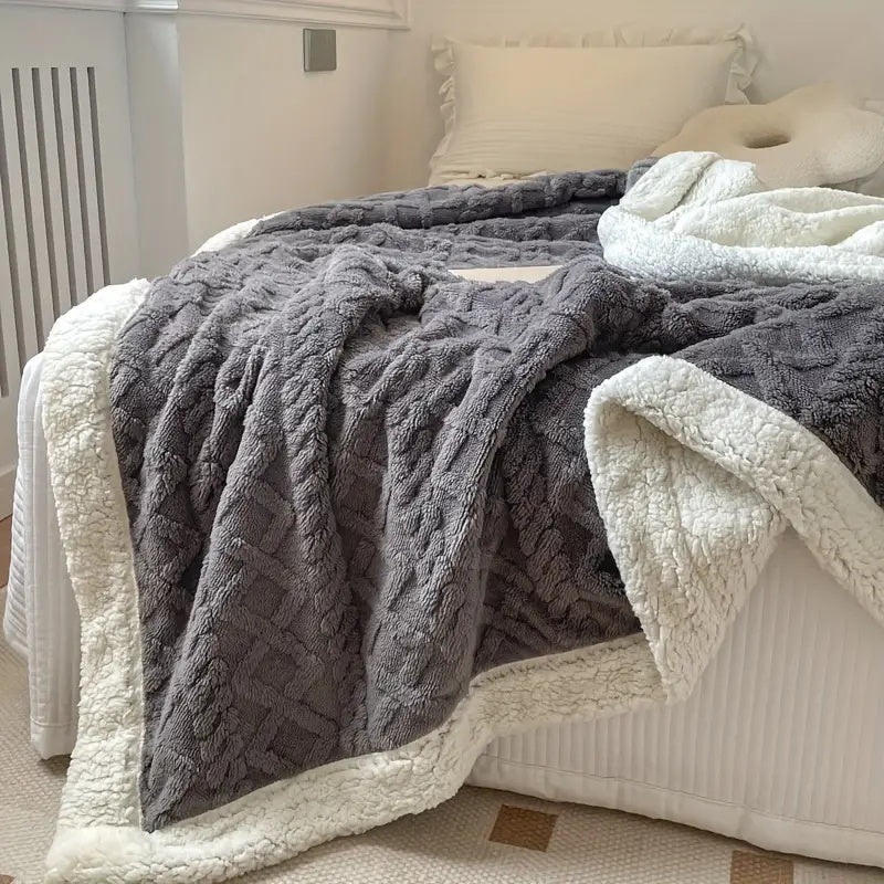 Cozy Haven | Reversible Throw Blanket with Plush Sherpa Softness | Year-Round Comfort for All Seasons 2