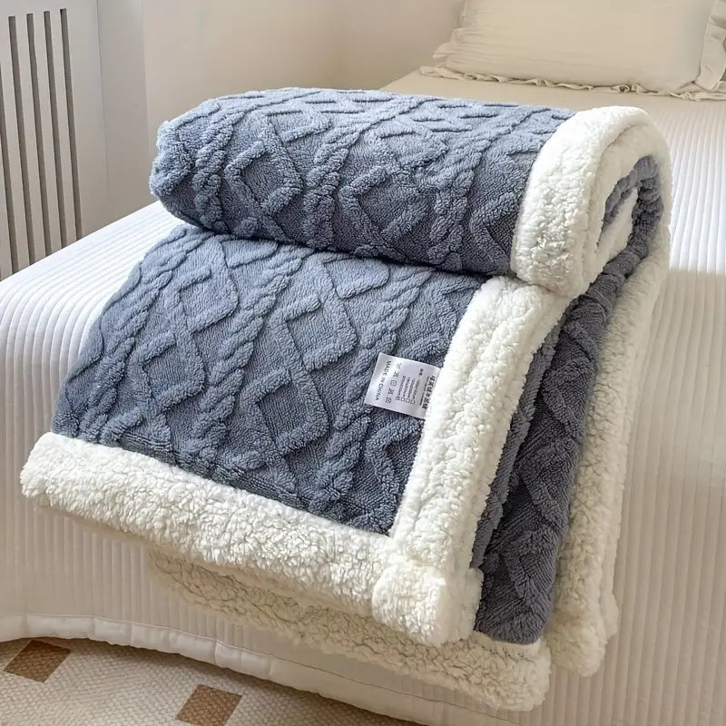 Cozy Haven | Reversible Throw Blanket with Plush Sherpa Softness | Year-Round Comfort for All Seasons 3