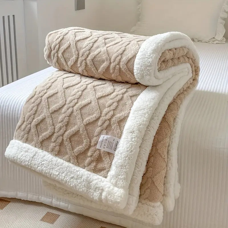 Cozy Haven | Reversible Throw Blanket with Plush Sherpa Softness | Year-Round Comfort for All Seasons 5