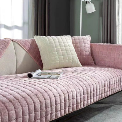 Cozy Home | Soft Flannel Sofa Cover with Anti-Slip Design | Warm Plush Protection for Your Furniture 10