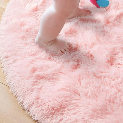 Cozy Plush Round Rug | Soft & Fluffy Mat for Living Room & Bedroom Comfort 3