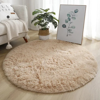 Cozy Plush Round Rug | Soft & Fluffy Mat for Living Room & Bedroom Comfort 8