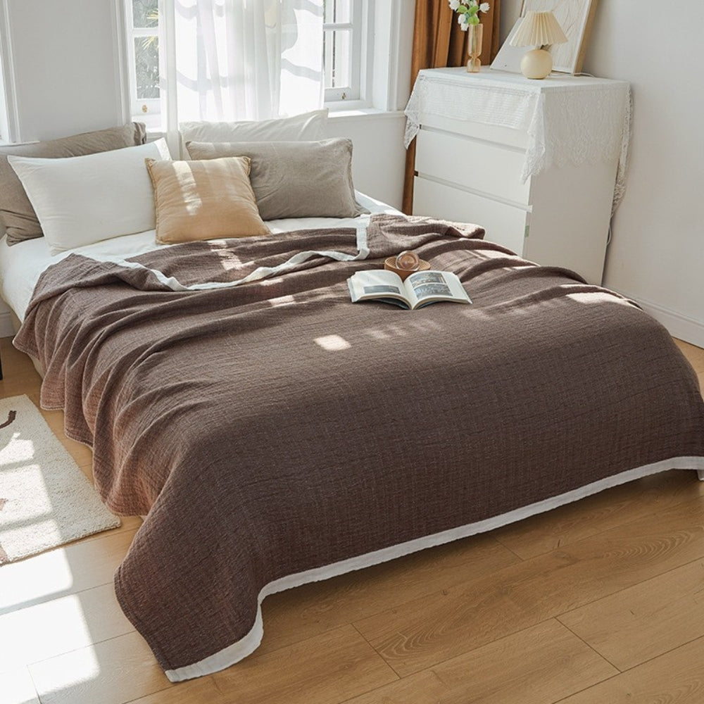Deluxe Muslin Cotton Blanket with Six Breathable Layers | Lightweight & Durable for Year-Round Comfort 2