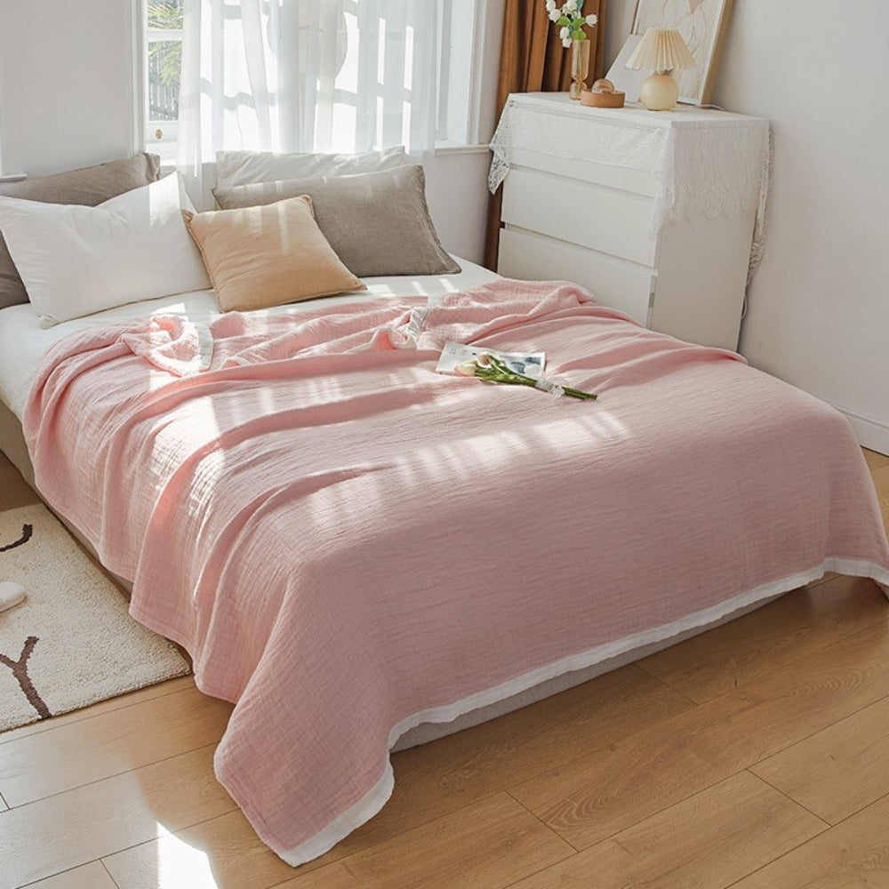 Deluxe Muslin Cotton Blanket with Six Breathable Layers | Lightweight & Durable for Year-Round Comfort 6