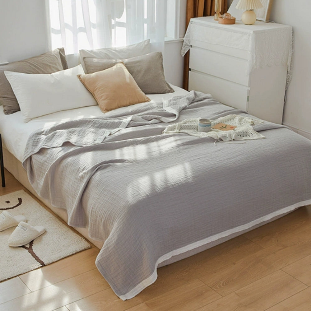 Deluxe Muslin Cotton Blanket with Six Breathable Layers | Lightweight & Durable for Year-Round Comfort 7