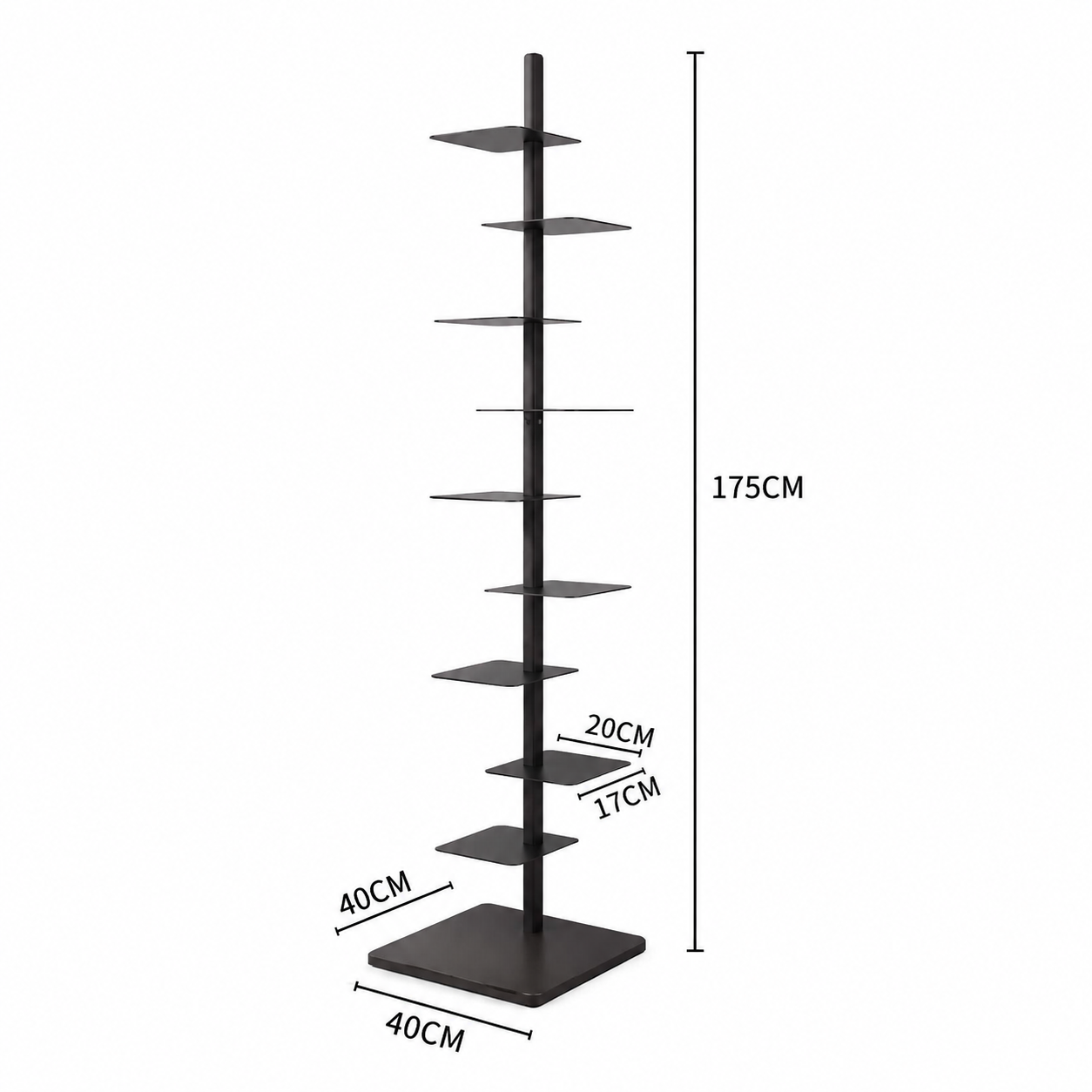 Industrial Steel Plant Stand | Staggered Shelves for Elegant Indoor Display