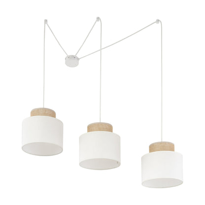 Duo Collection | Adjustable 3-Light Pendant Light with Linen & Jute Shades | Versatile Kitchen Island Lighting for Modern Spaces 5