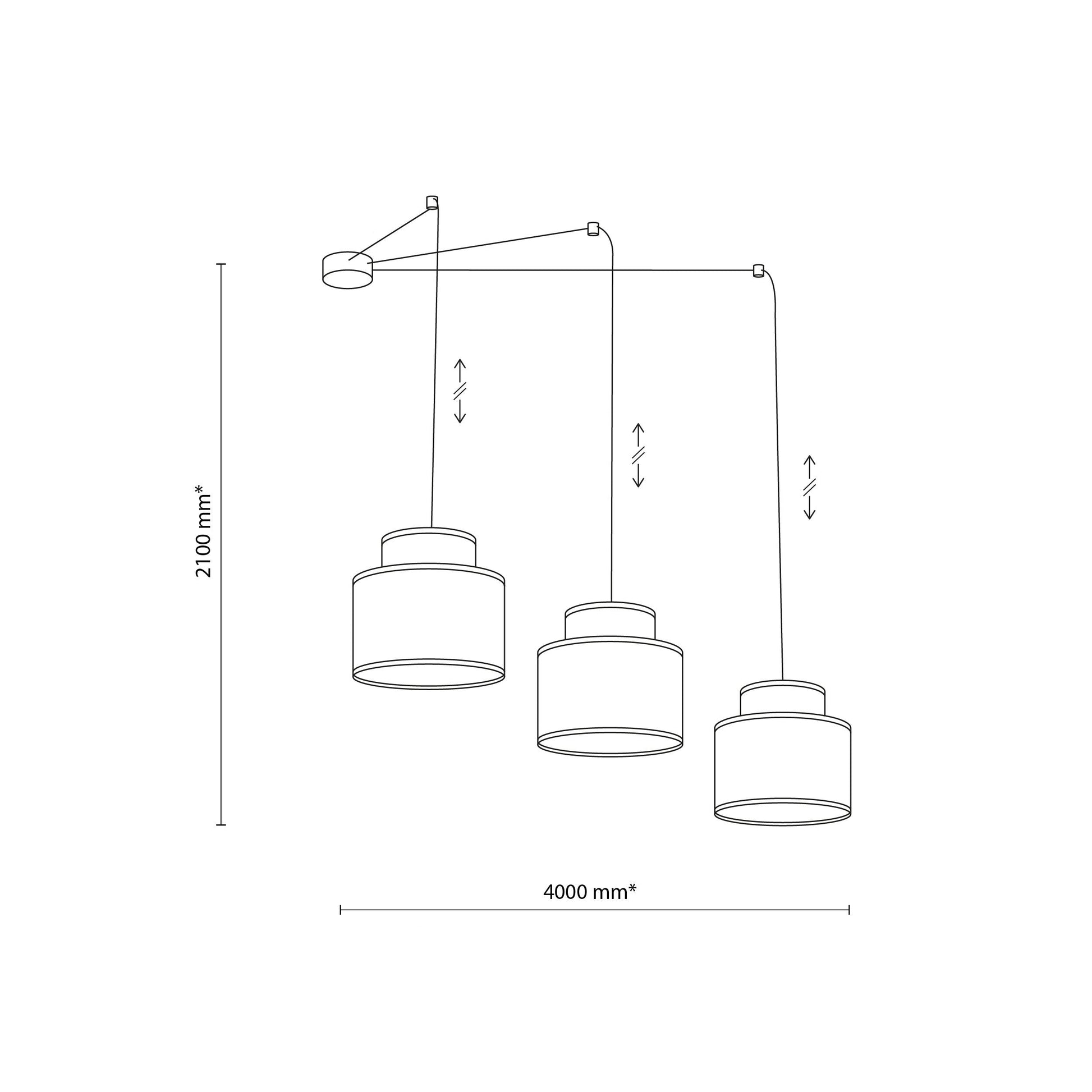 Duo Collection | Adjustable 3-Light Pendant Light with Linen & Jute Shades | Versatile Kitchen Island Lighting for Modern Spaces 7