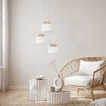 Duo Collection | Natural Jute Pendant Light with Colorful Shades | Eco-Friendly Design for Cozy Kitchen Lighting 0