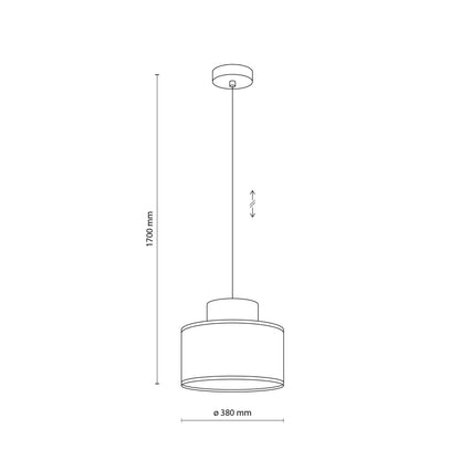Duo White | Scandinavian Pendant Ceiling Light with Woven Jute Accent | Adjustable Height for Warm Ambient Glow 7