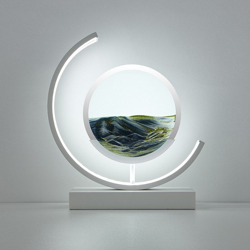 Dynamic Motion Art | LED Table Lamp with 360° Rotation & Elegant Design | Unique Nightstand Lighting for Relaxation 11