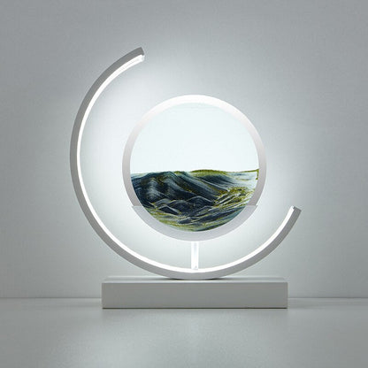 Dynamic Motion Art | LED Table Lamp with 360° Rotation & Elegant Design | Unique Nightstand Lighting for Relaxation 11