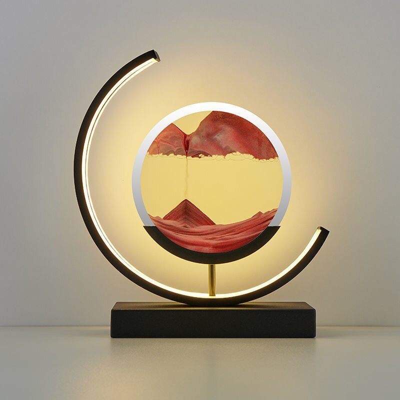 Dynamic Motion Art | LED Table Lamp with 360° Rotation & Elegant Design | Unique Nightstand Lighting for Relaxation 12