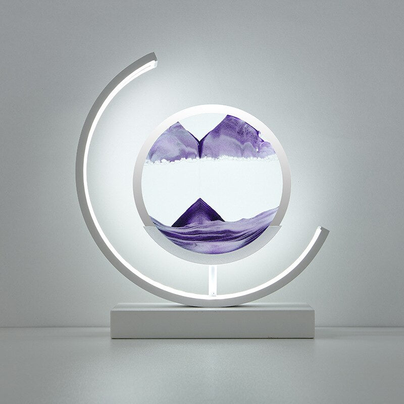 Dynamic Motion Art | LED Table Lamp with 360° Rotation & Elegant Design | Unique Nightstand Lighting for Relaxation 13