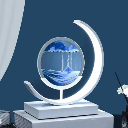 Dynamic Motion Art | LED Table Lamp with 360° Rotation & Elegant Design | Unique Nightstand Lighting for Relaxation 2