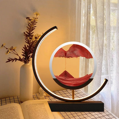 Dynamic Motion Art | LED Table Lamp with 360° Rotation & Elegant Design | Unique Nightstand Lighting for Relaxation 3