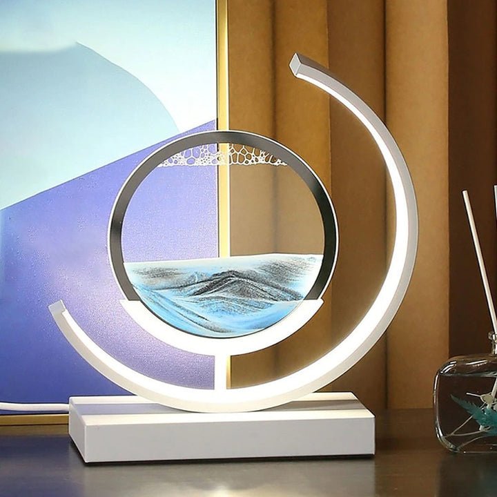 Dynamic Motion Art | LED Table Lamp with 360° Rotation & Elegant Design | Unique Nightstand Lighting for Relaxation 4