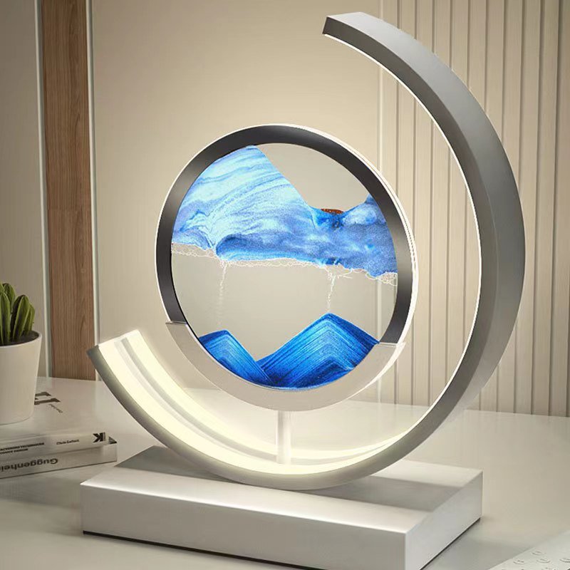 Dynamic Motion Art | LED Table Lamp with 360° Rotation & Elegant Design | Unique Nightstand Lighting for Relaxation 5