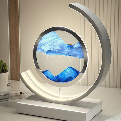 Dynamic Motion Art | LED Table Lamp with 360° Rotation & Elegant Design | Unique Nightstand Lighting for Relaxation 5